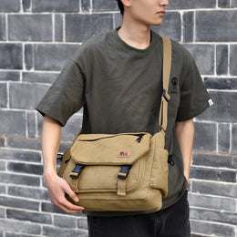 Men's Casual Crossbody Bag Large Capacity Single Shoulder Bag Commuter Mailman Bag Lightweight Leisure Backpack for Business