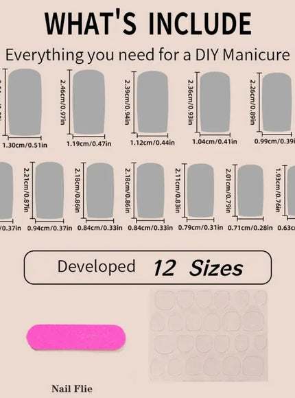KissIcon Chic Bows Tie Press On Nails -