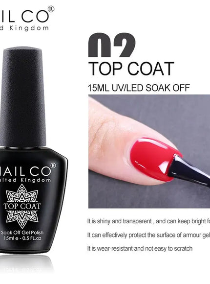 KissIcon Nailco Top Coat And Base Coat Gel