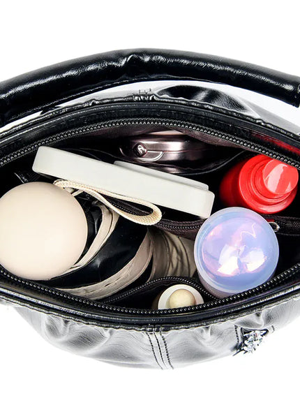 KissICON Women's Handbags Solid Color PU Leather Shoulder