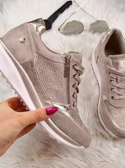 New Women's Wear-resistant Wedge Sneakers Lightweight Female Shoes Womens Vulcanized Shoes Breathable Shoes