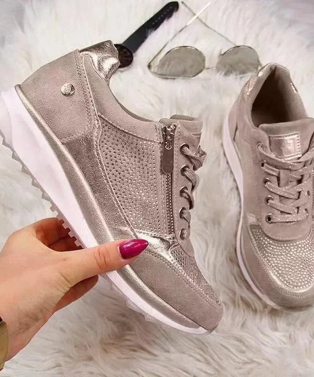 New Women's Wear-resistant Wedge Sneakers Lightweight Female Shoes Womens Vulcanized Shoes Breathable Shoes