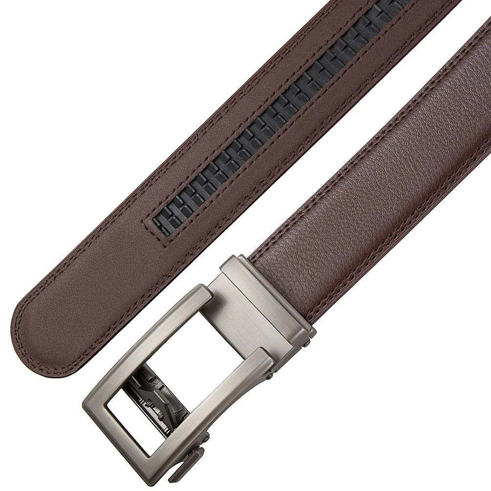 Business Belts for Men Genuine Leather Automatic Men Belt Luxury Waist Strap Designer Belts Male High Quality Fashion Formal