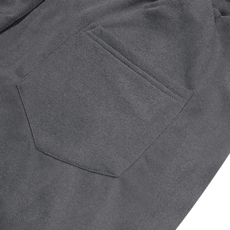 Men Elastic Drawstring Waist Cargo Capri Shorts Multi Pockets Jogger Cropped Sweatpants Casual Sports 3/4 Pants