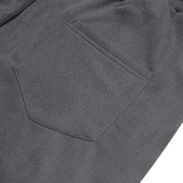 Men Elastic Drawstring Waist Cargo Capri Shorts Multi Pockets Jogger Cropped Sweatpants Casual Sports 3/4 Pants