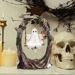 Halloween Themed Halloween Swing Ghost Ornament Handicraft Model Spooky Ghosts Decor Funny Collectible