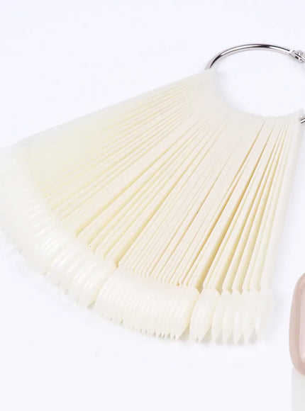 💋 50Pcs False Nail Tips Clear Chart Oval