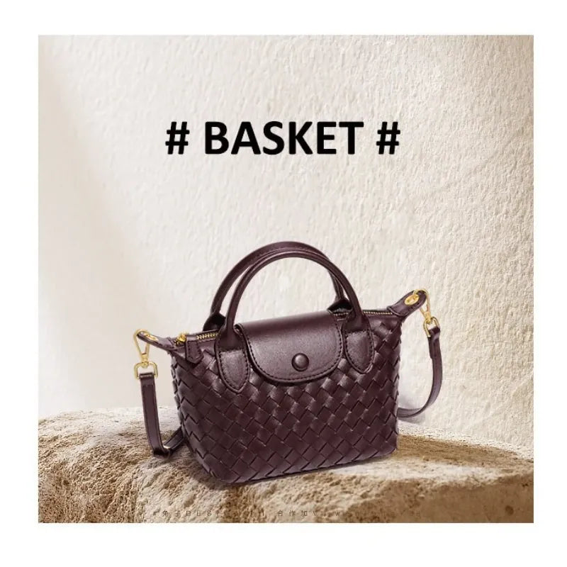 KissICON Woven Small Jiaozi Texture Popular Advanced Shoulder