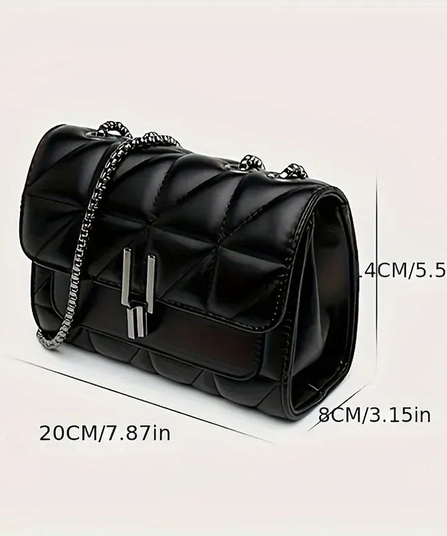 KissICON black Black Mini Plaid Messenger Adjustable Shoulder Strap