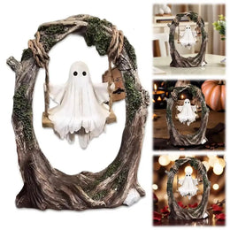 Halloween Themed Halloween Swing Ghost Ornament Handicraft Model Spooky Ghosts Decor Funny Collectible