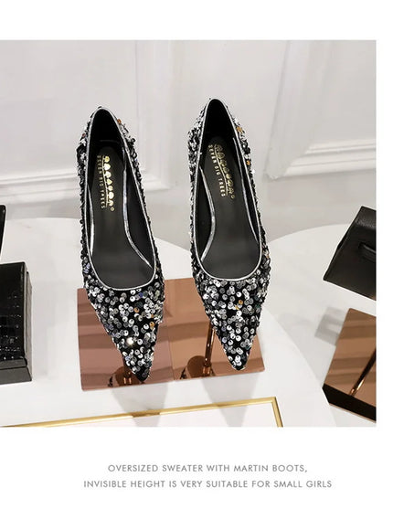 2024 Version Fashion Style Sequin Women's Shoes Shallow