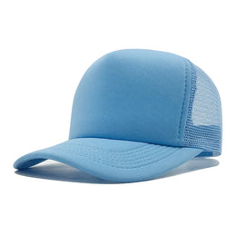 Customized Printed Logo Sponge Mesh Cap Solid Color Baseball Hat Sunshade And Sun Protection Travel Caps Truck Cap Duckbill Hats
