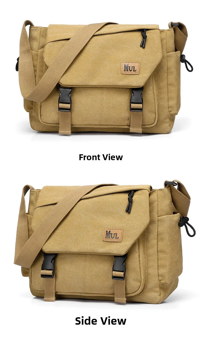 Men's Casual Crossbody Bag Large Capacity Single Shoulder Bag Commuter Mailman Bag Lightweight Leisure Backpack for Business