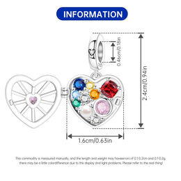 Original Charms Beads 925 Sterling Silver Zircon LOVE Winged Protect Heart Pendant For DIY Necklace Bracelet Fine Jewellery Gift