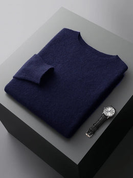 100% Merino Wool Sweater Man O-neck Basic Wool Pullover Autumn Winter Long Sleeve Soft Warm Jumper Smart Casual Knit Popular Top