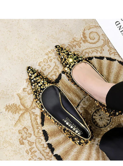 2024 Version Fashion Style Sequin Women's Shoes Shallow