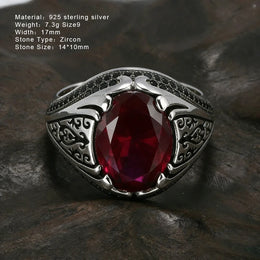 Guaranteed 925 Silver Rings Luxury Turkish Jewellery For Men And Women With Zircon Stone Retro Vintage Rings In Fijne Sieraden