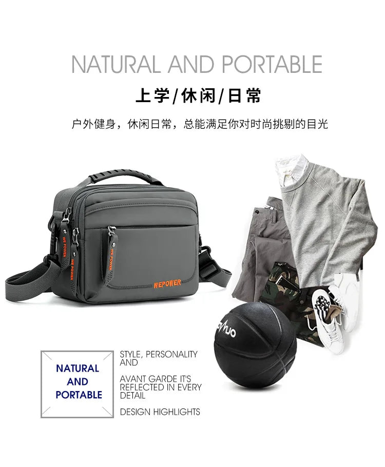 Men's Casual Messenger Bag Outdoor Small Shoulder Bag Multifunctional Travel Waist Bag Hanging Bag Crossbody Bags for Men