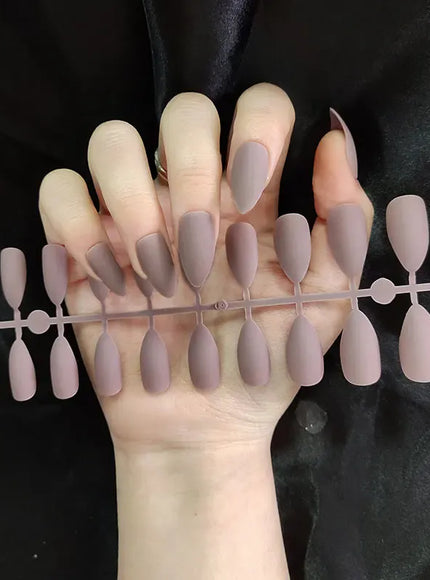 Matte Press On Fake Nails 24Pcs Full Cover