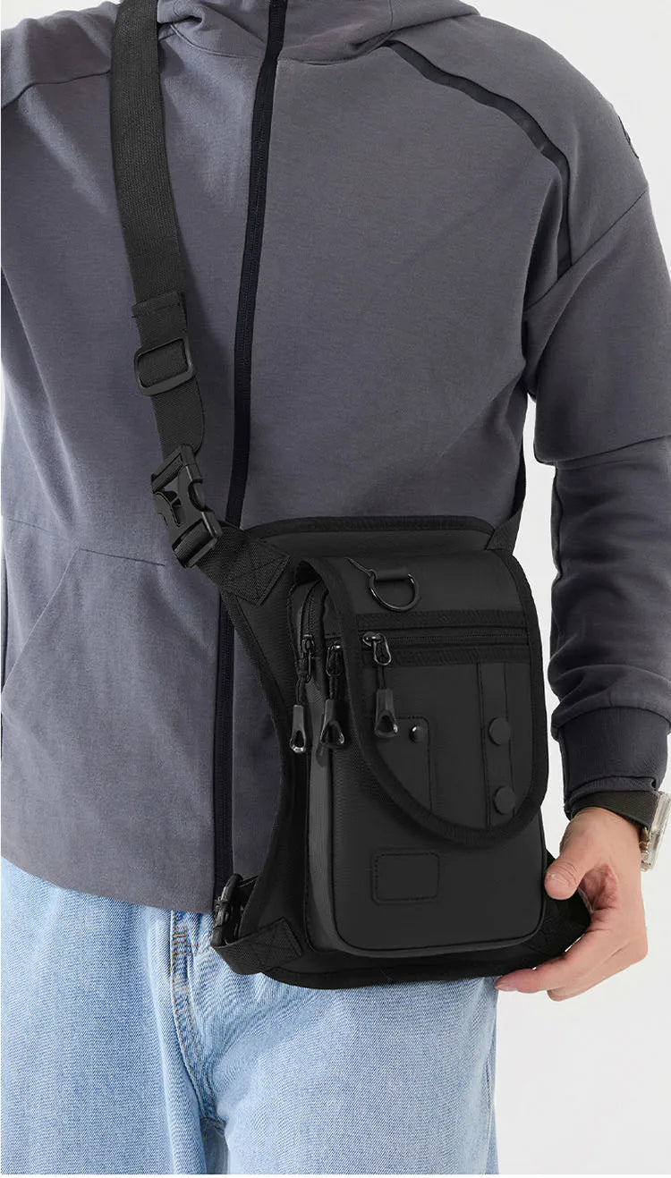 Men's Waist Bag Leg Bag Utility Belt Pack Pouch Male Hip Motorcycle Riding Leggings Thigh Bags Fanny Pack Cycling Shoulder Bag