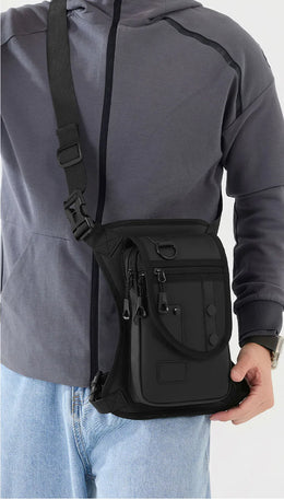 Men's Waist Bag Leg Bag Utility Belt Pack Pouch Male Hip Motorcycle Riding Leggings Thigh Bags Fanny Pack Cycling Shoulder Bag