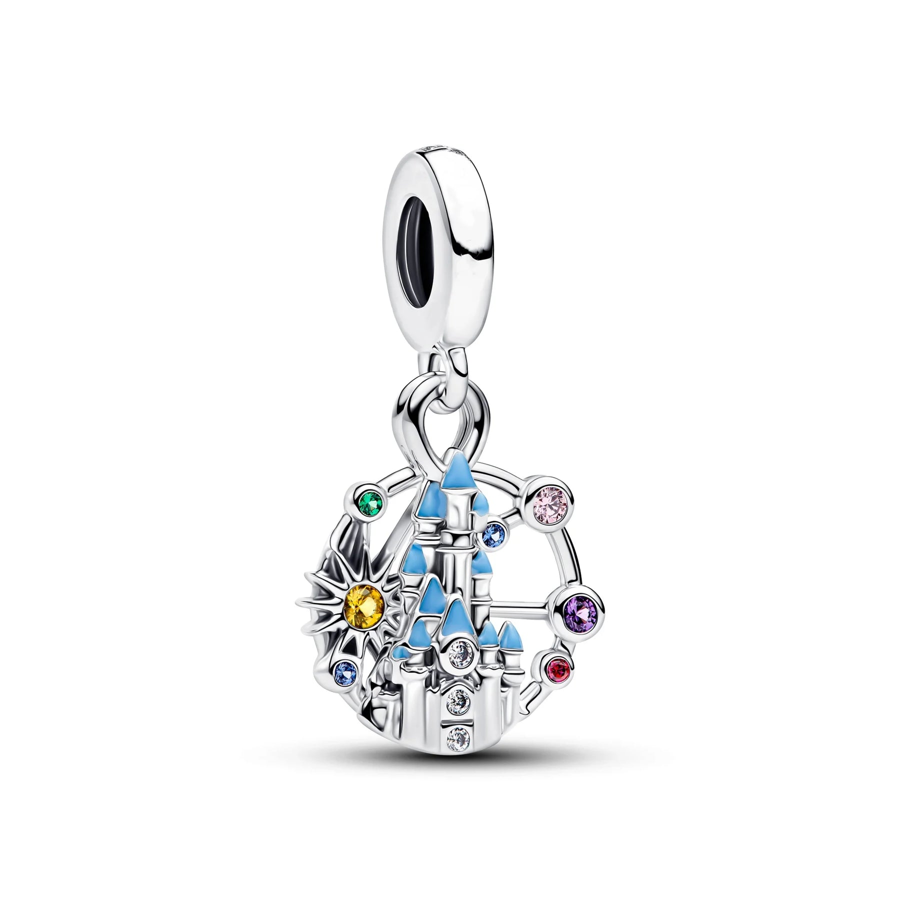2026 New Disney Hot Sale 100%925 silver Lion Castle Charm Bead Necklace Stud Earrings Women DIY Fashion Jewellery Halloween Gift