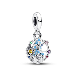 2026 New Disney Hot Sale 100%925 silver Lion Castle Charm Bead Necklace Stud Earrings Women DIY Fashion Jewellery Halloween Gift