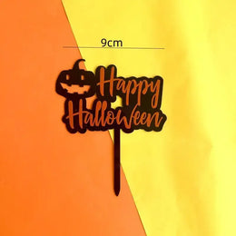 2025 Halloween Cake Decorations Pumpkin Ghost Black Castle Haunted Houses Cake Toppers for Happy Halloween Party Supplies