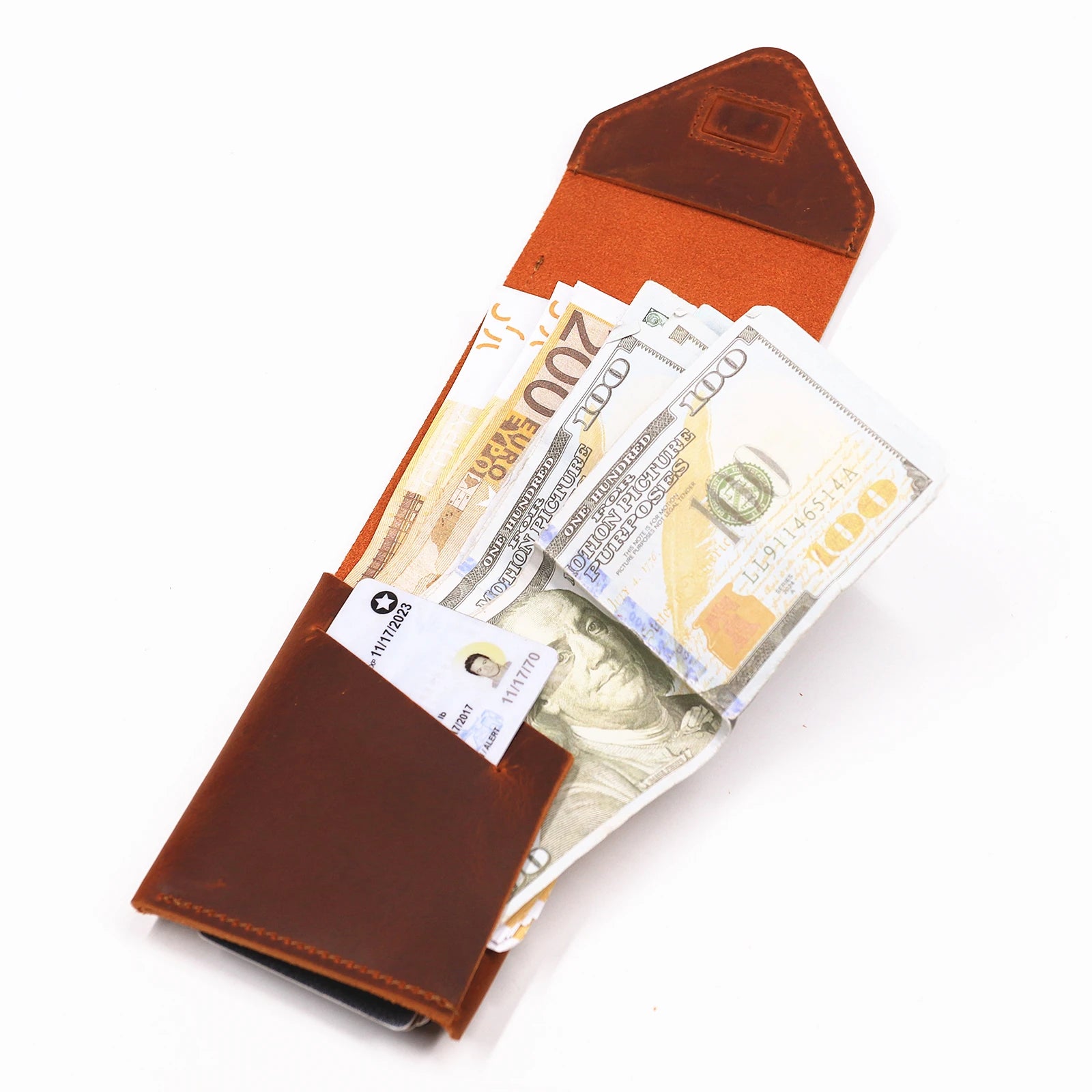 Genuine Leather Wallet For Men Male Vintage Cowhide Short Vertical Slim Mens Cash Wallet Purse Card Holder Flap Magnetic Closure
