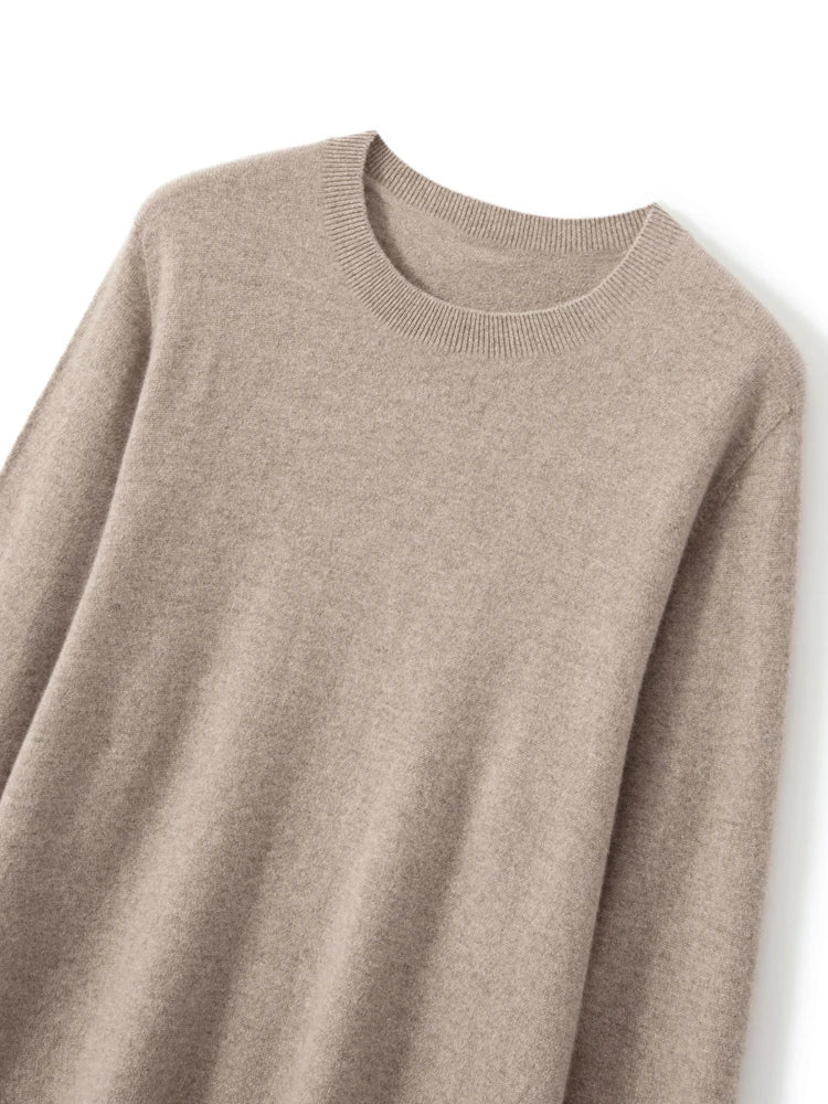 100% Merino Wool Sweater Man O-neck Basic Wool Pullover Autumn Winter Long Sleeve Soft Warm Jumper Smart Casual Knit Popular Top