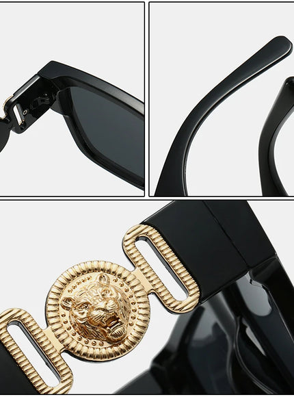 Vintage Square Leopard Sunglasses