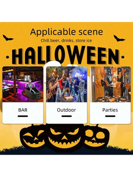 Halloween Decoration Skull Ice Bucket Halloween Party Supplies Beverage Bucket Halloween Decorations Storage Bucket Ice Trough