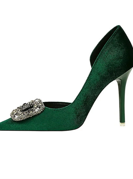 Women Super High Heels Velvet Pumps Shallow Mouth
