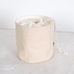 Women's Bag Inner  Basket Corduroy Bucket Bag Woven Drawstring Storage Pouch Versatile Household Organizer
