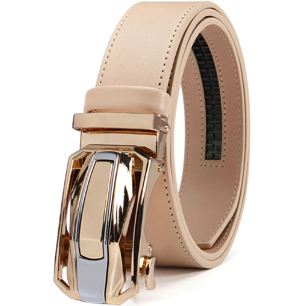 Men Belts Leather Waist Strap Male Automatic Buckle Waistband Mens High Quality Girdle Belts for Women Men Gifts 105 115  125cm