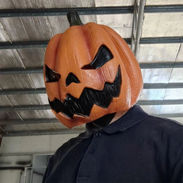 Creepy Party  Scary Halloween Costumes Pumpkin Head Cover Creepy Cosplay  Headdress For Party And Trick Prop  Adult Party Mask