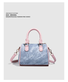KissICON SKY BLUE / (20cm<Max Length<30cm) Dusty Dawn Pink Pillow Women's Denim Multi-way