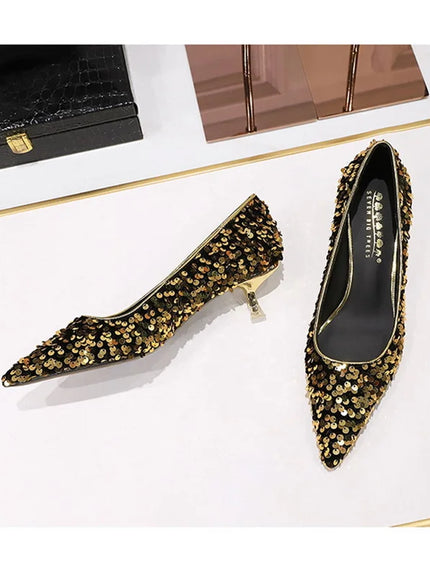 2024 Version Fashion Style Sequin Women's Shoes Shallow