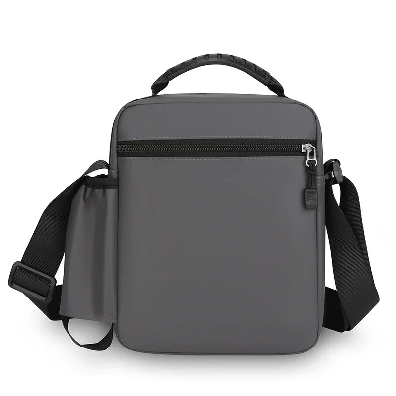 Mens Nylon Crossbody Bag Wear Resistant Multi Compartments Adjustable Strap For Hiking Cycling Work Errands Outdoor Daily Carry