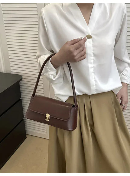 Women's Shoulder Handbag – Solid Color Hand