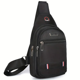 Men's Breast Bag One Shoulder Messenger Bag Casual Oxford Cloth Stylish and Simple Chest Bag Portable Men's Backpack