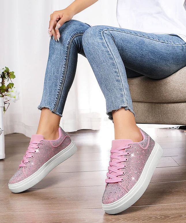 Women's Breathable Mesh Patchwork Lace-Up Sneakers – Casual Trainers