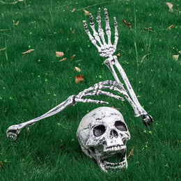 Halloween Decorations Scary Props Realistic Skeleton Skull & Hands Halloween Home Decor Yard Prank Festivals Party Supplies