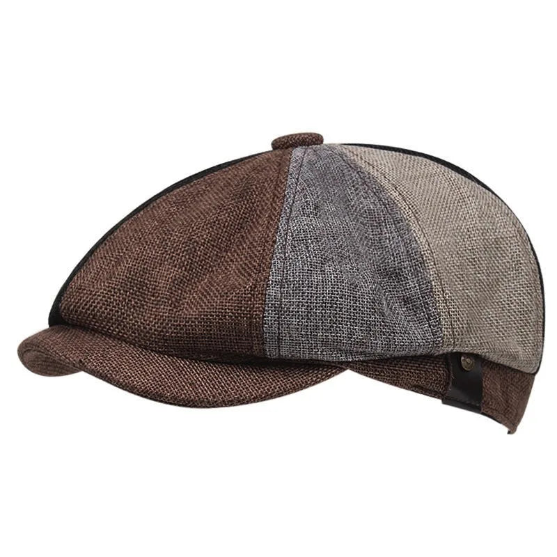 Men's Tweed British Newsboy Hat Herringbone Gatsby Hat Street Hats Octagonal Brim Hat Four Seasons Hip Hop Beret Painter Hat