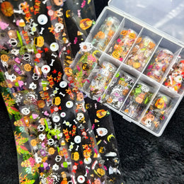 10Rolls Halloween  Christmas  Easter Nail Foils Transfer Paper  Nail Art Stickers   Decal  Nails Decoration