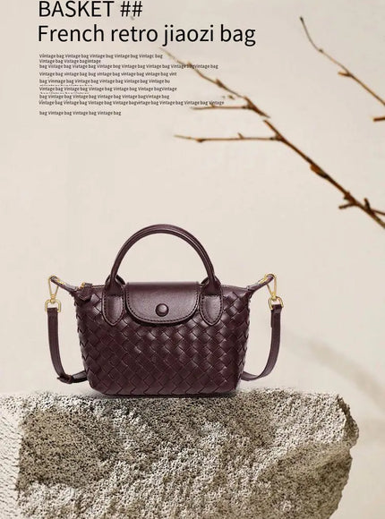 Woven Small Jiaozi Texture Popular Advanced Shoulder