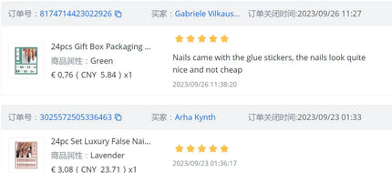 KissIcon French Nails Press On Nails - 3D