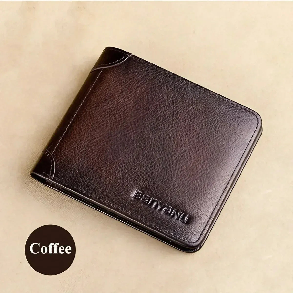 Genuine Leather Wallet for Men RFID Blocking Thin Multifunctional Credit Card Holder Short Money Bag Purse Mens Bifold Wallet