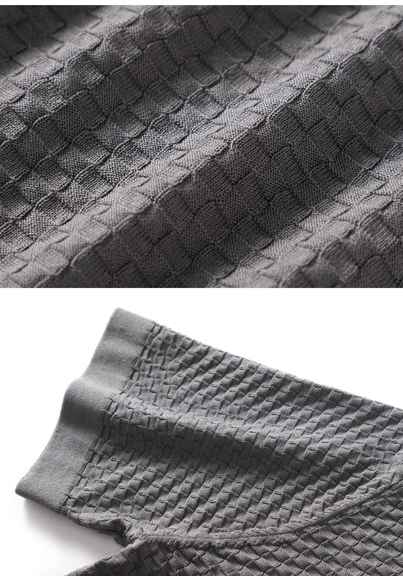 Business High-End Quality Men's Silk Pullover Short Sleeved POLO Neck Solid Color Breathable T-Shirt Knit Bottom Top 2023 Summer