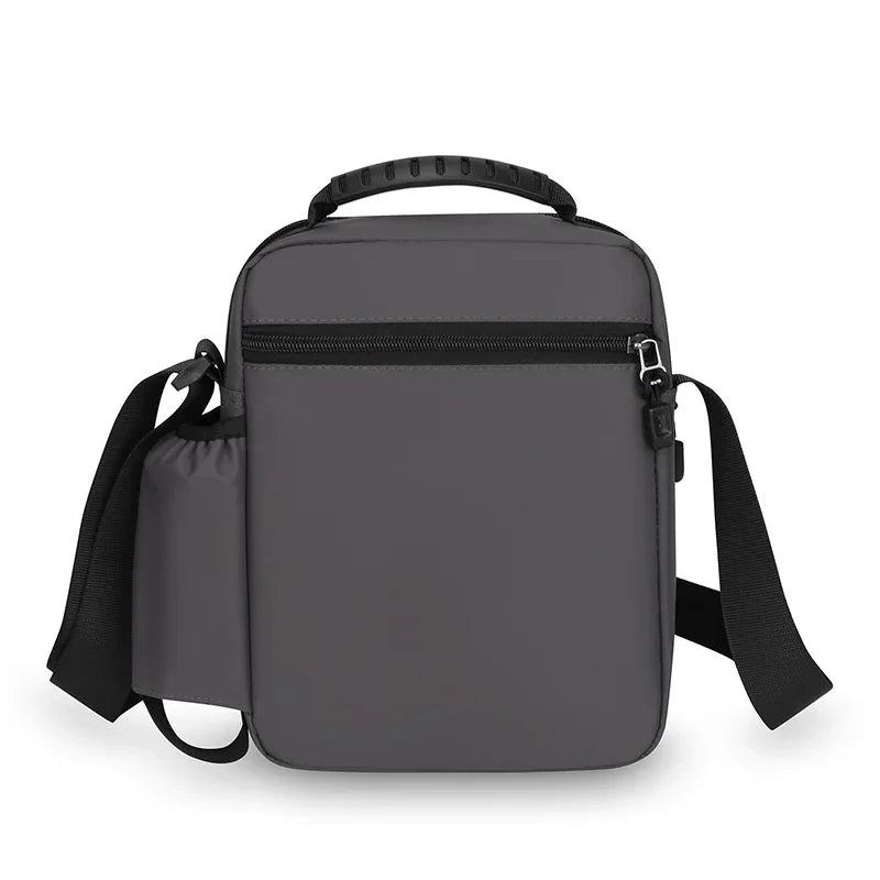 Mens Nylon Crossbody Bag Wear Resistant Multi Compartments Adjustable Strap For Hiking Cycling Work Errands Outdoor Daily Carry